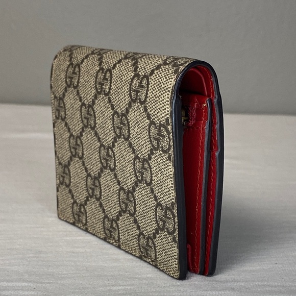 Gucci Cherry GG Supreme PVC Wallet - Picture 5 of 12